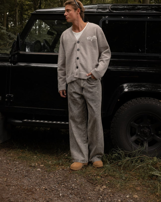 Baggy denim jeans washed gray