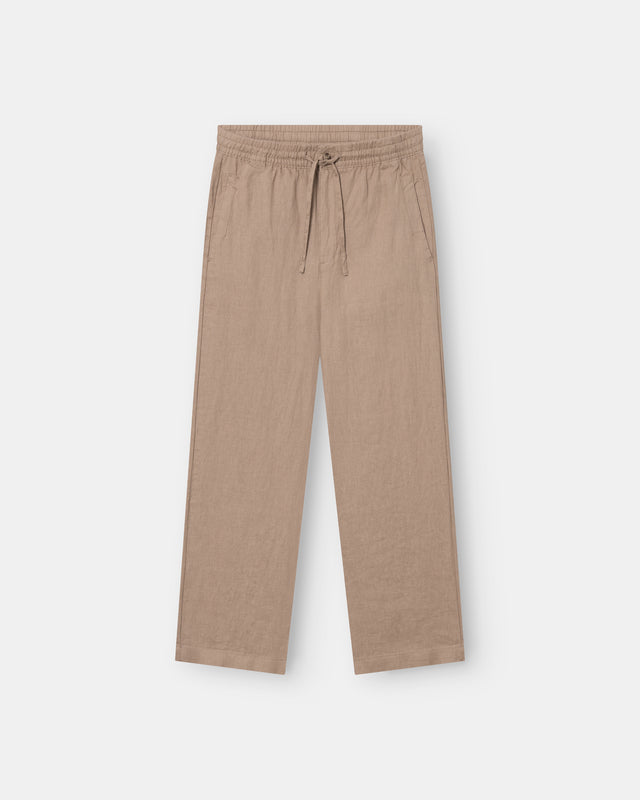 Baggy 100% flax pants mocha