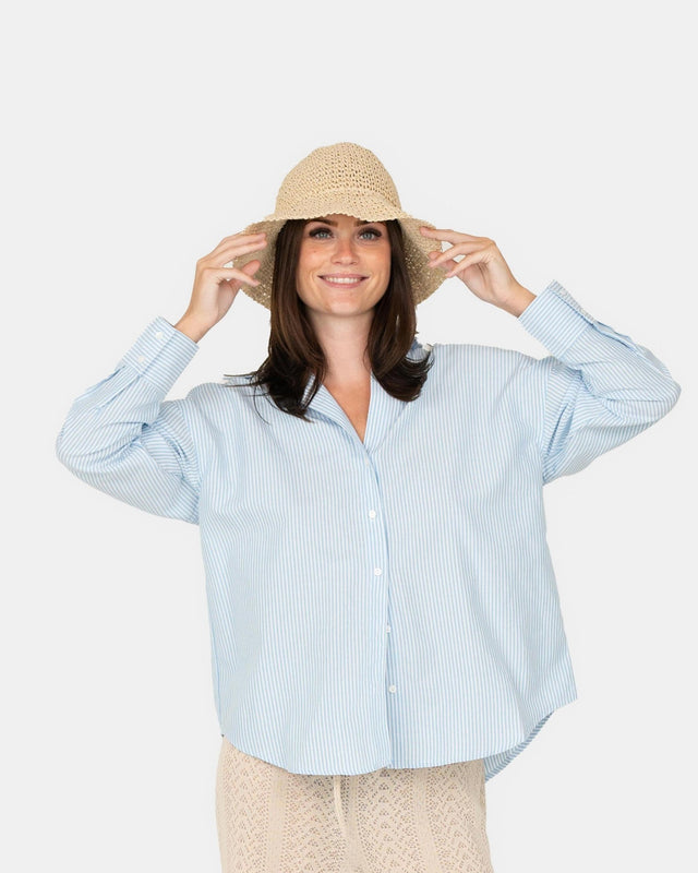 Blå Stribet Skjorte Josefine x SC | Skagen - clothing.dk