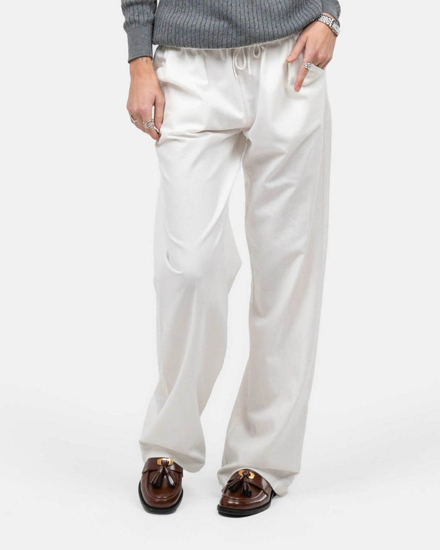 Heavyweight Hørbukser Højtaljede Hvid | Skagen - clothing.dk