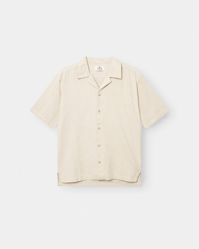 Kortærmet Hørskjorte Beige | Skagen - clothing.dk