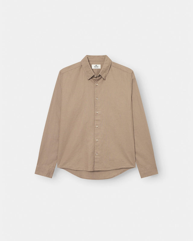 Langærmet Hørskjorte Mokka | Skagen - clothing.dk