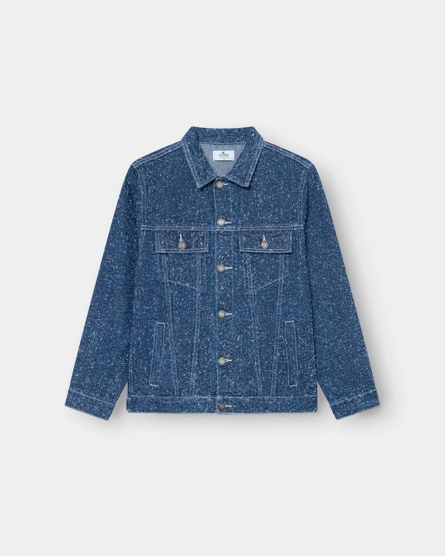 Textured Denim Jacket Mid Blue | Skagen - clothing.dk