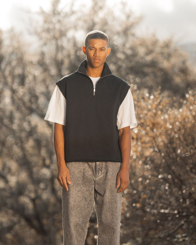 Vest with half zip Sort | Skagen - clothing.dk
