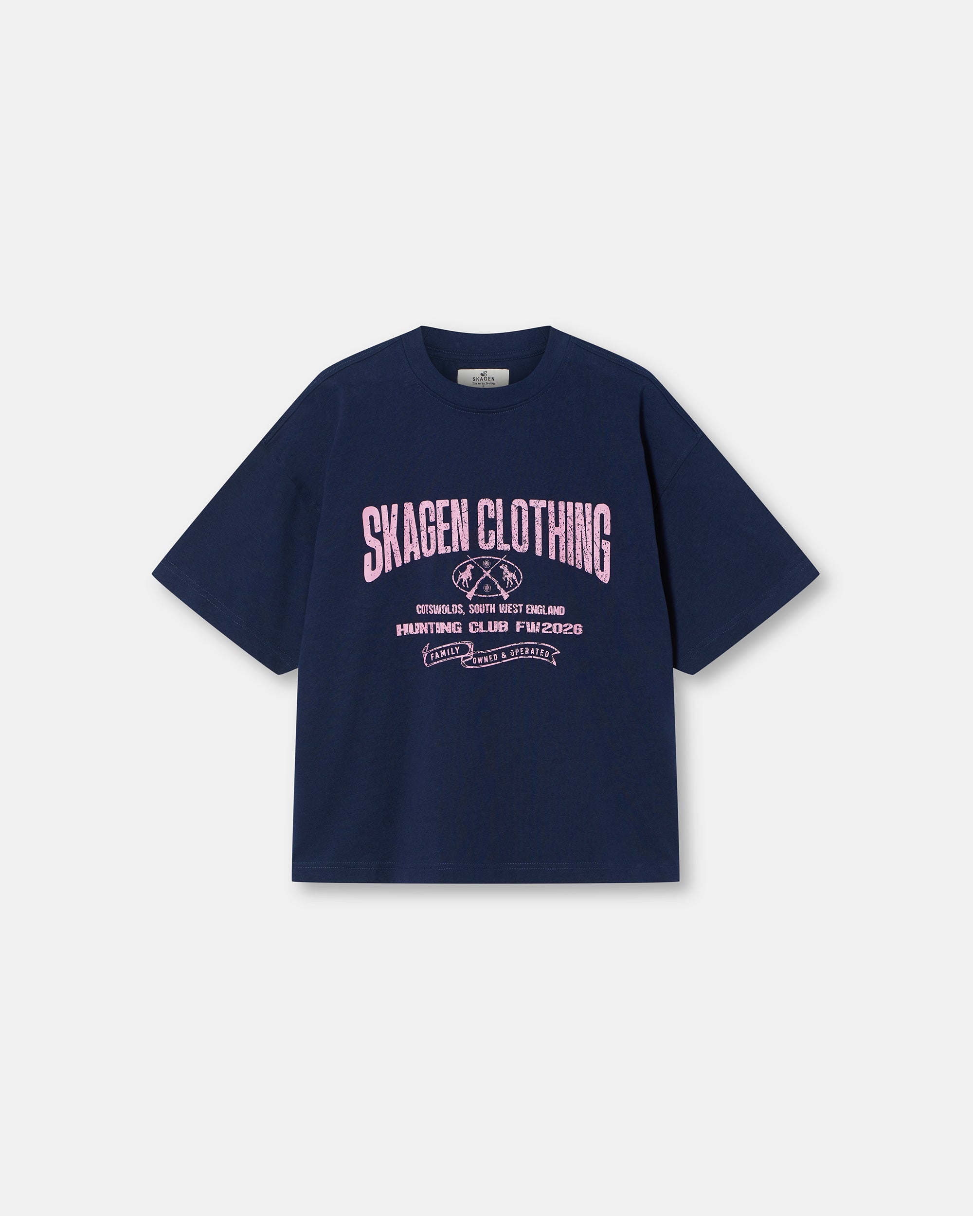 Graphic T-Shirt 'Vintage Hunter Club' Navy