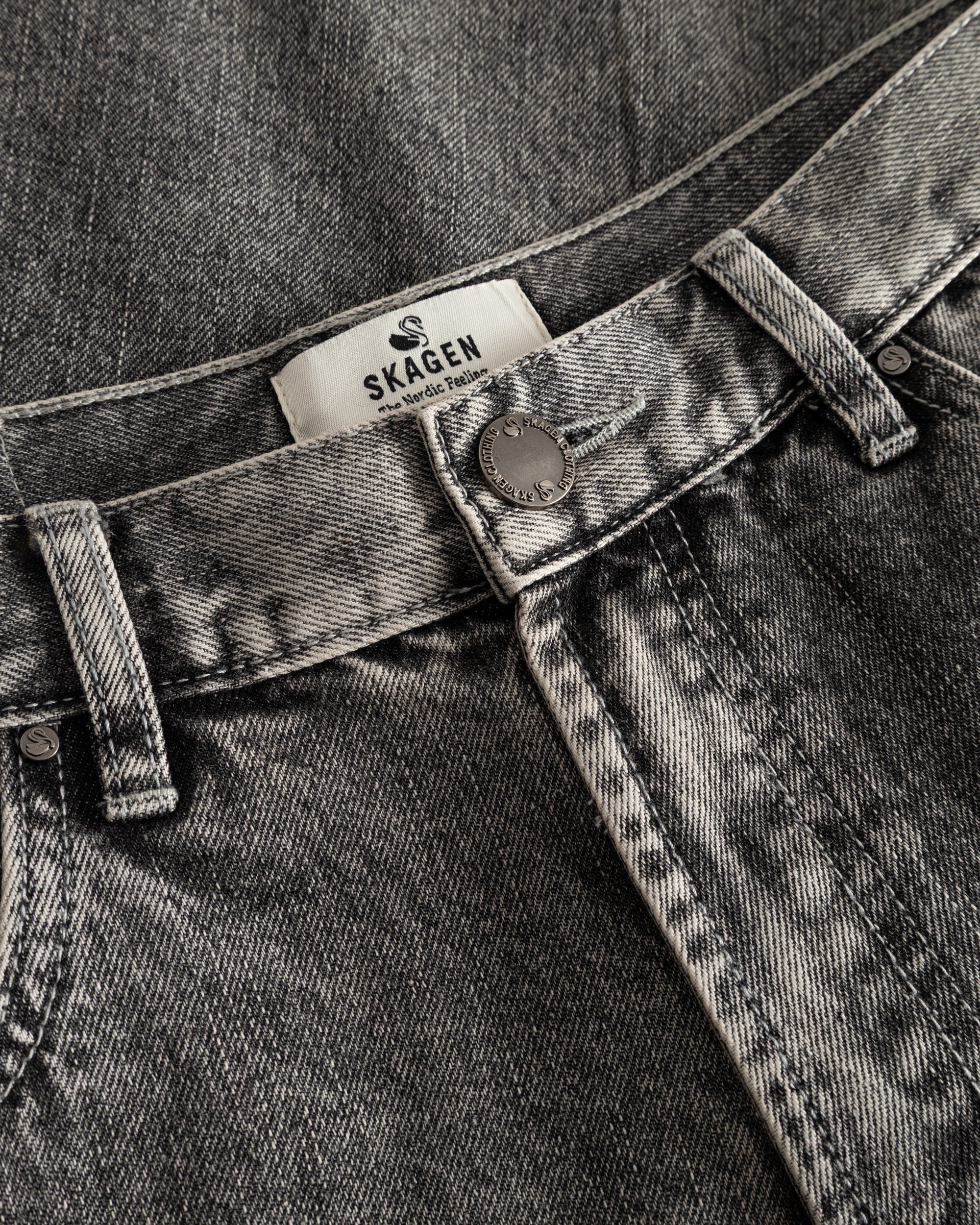 Regular Denim Jeans Washed Gray