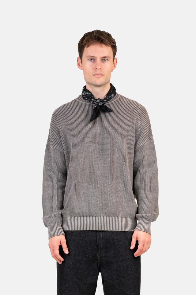 Washed knit grey