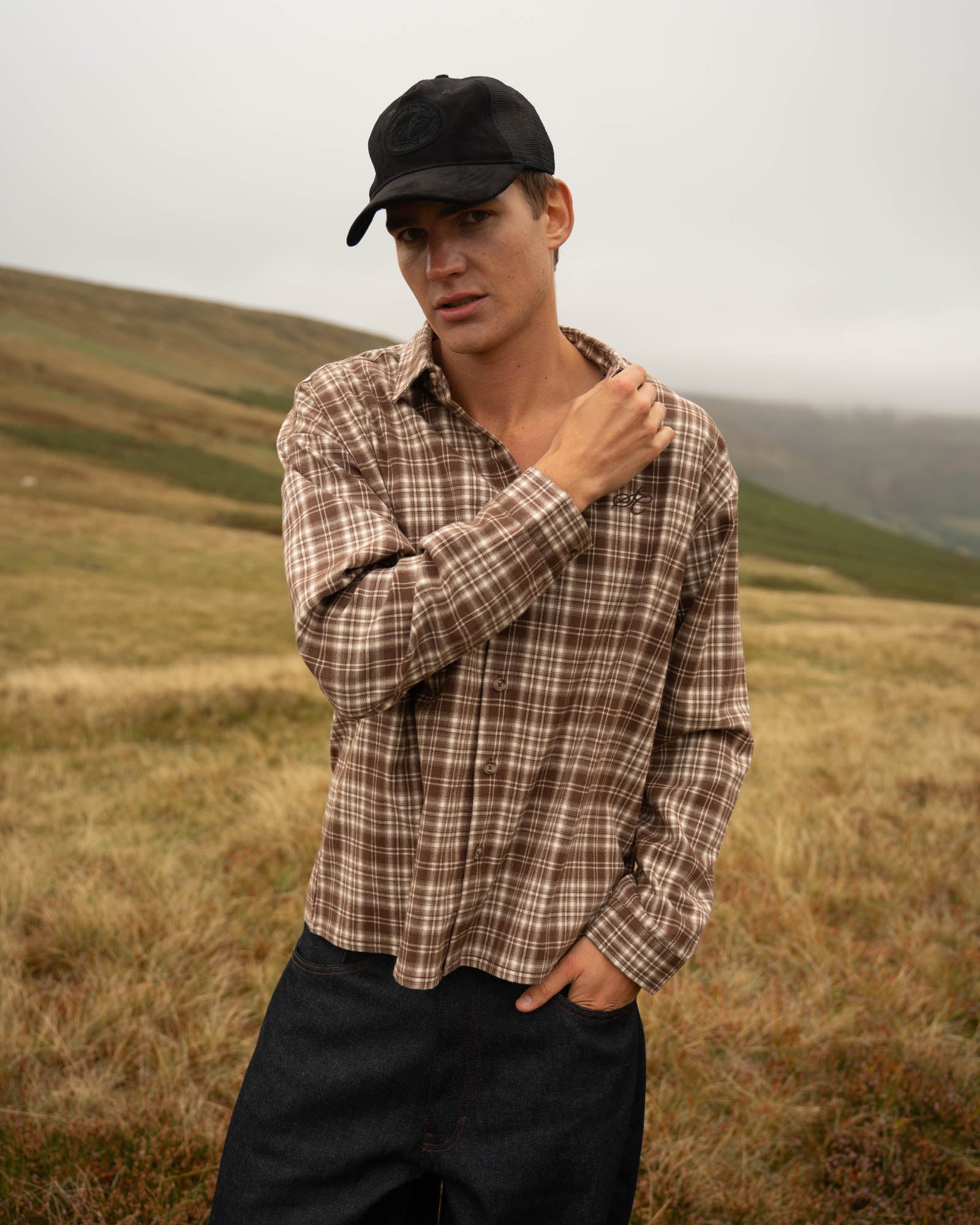 Checked Flannel shirt Brown