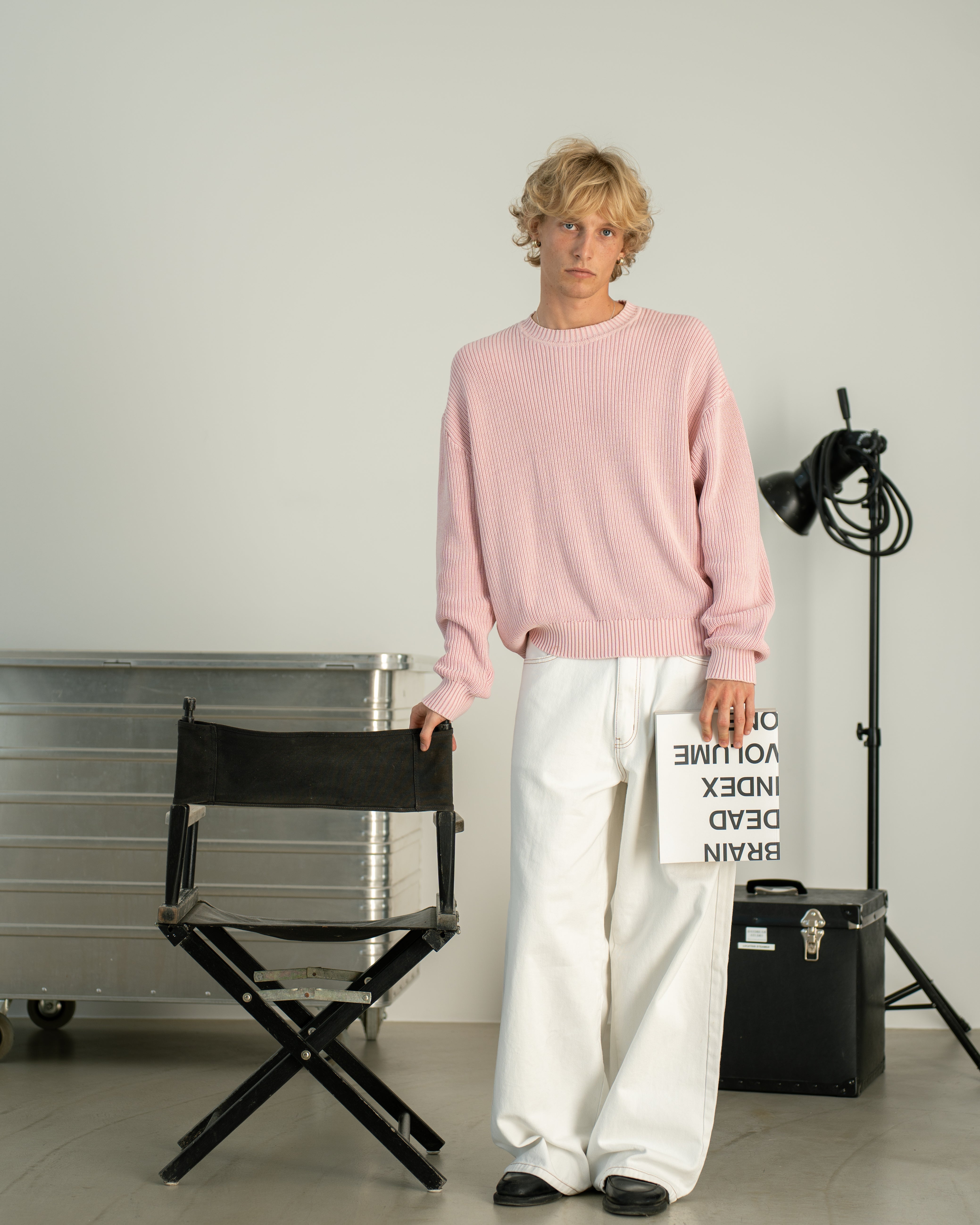 Knit Sweater Washed Pink