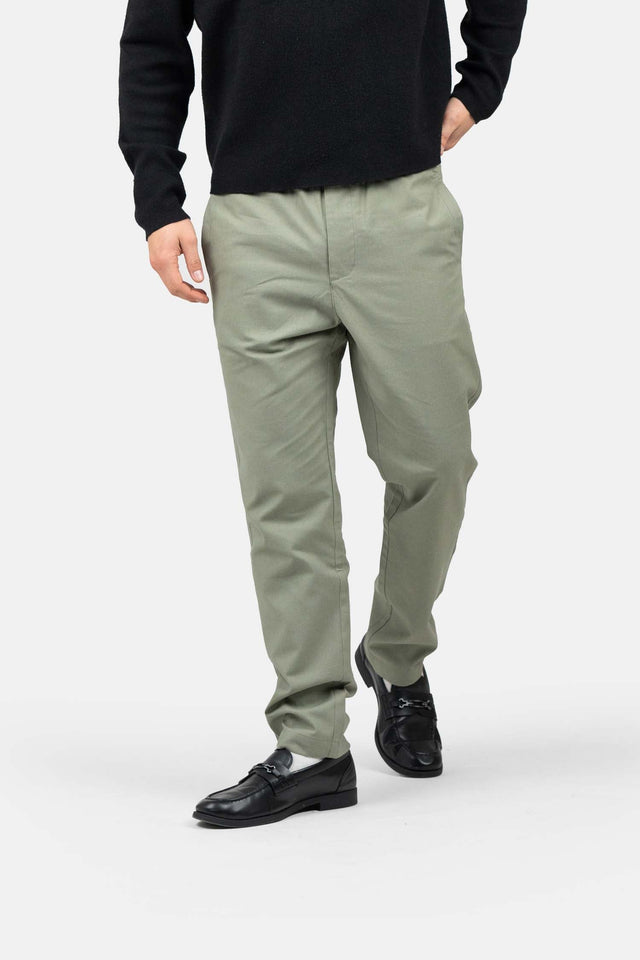 Heavyweight Linen Pants Army