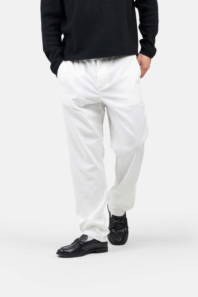 Heavyweight Linen Pants White