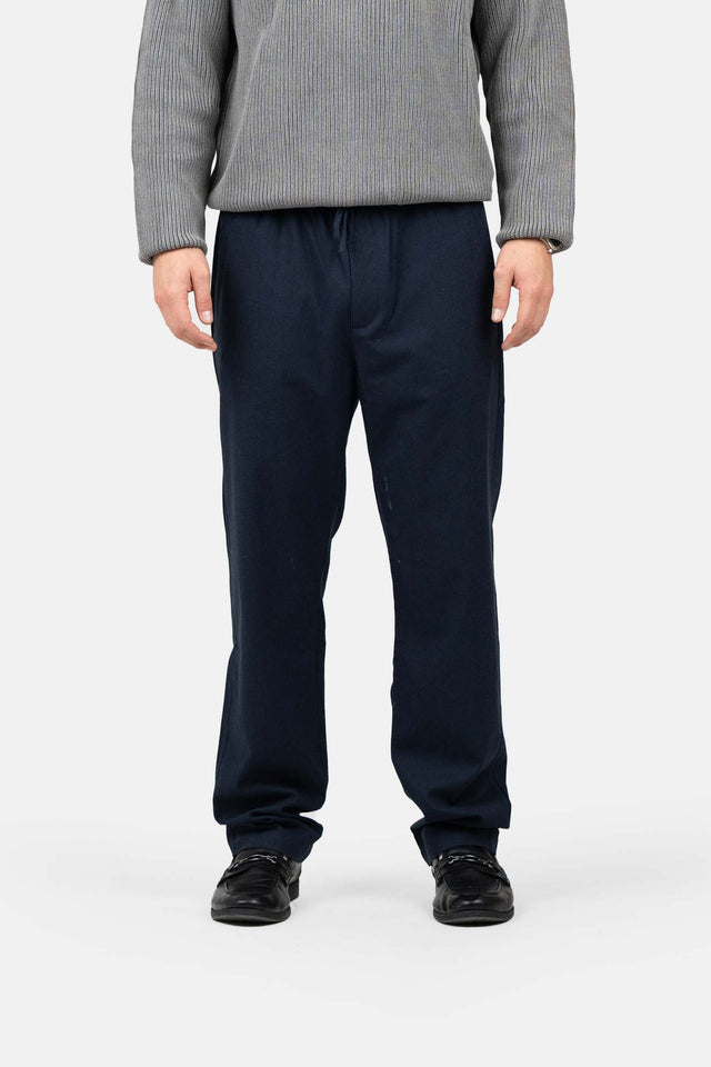 Heavyweight Linen Pants Navy