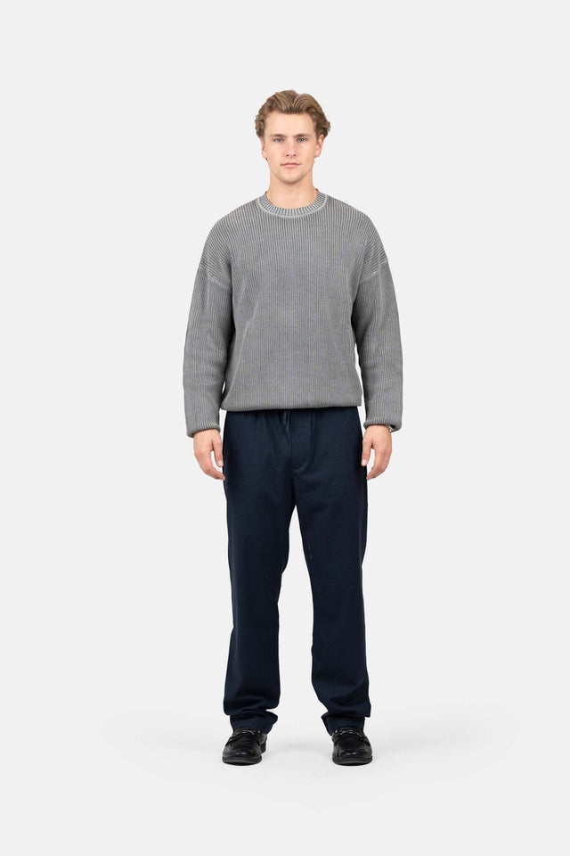 Heavyweight Linen Pants Navy