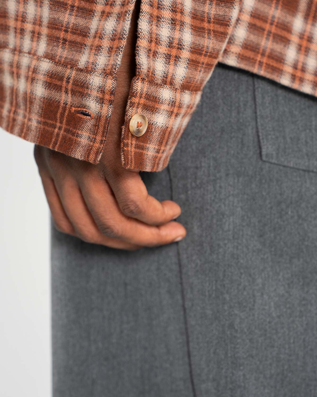 Checkered flannel shirt Bordeaux