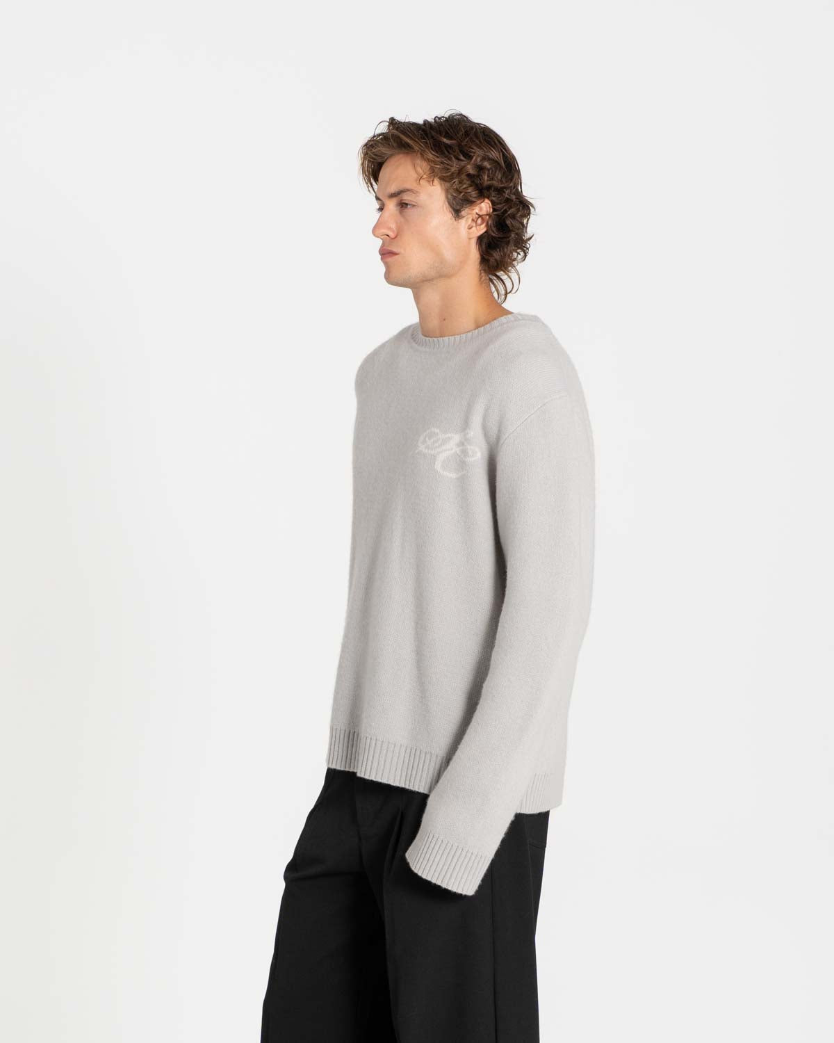 100% Wool Knit Gray
