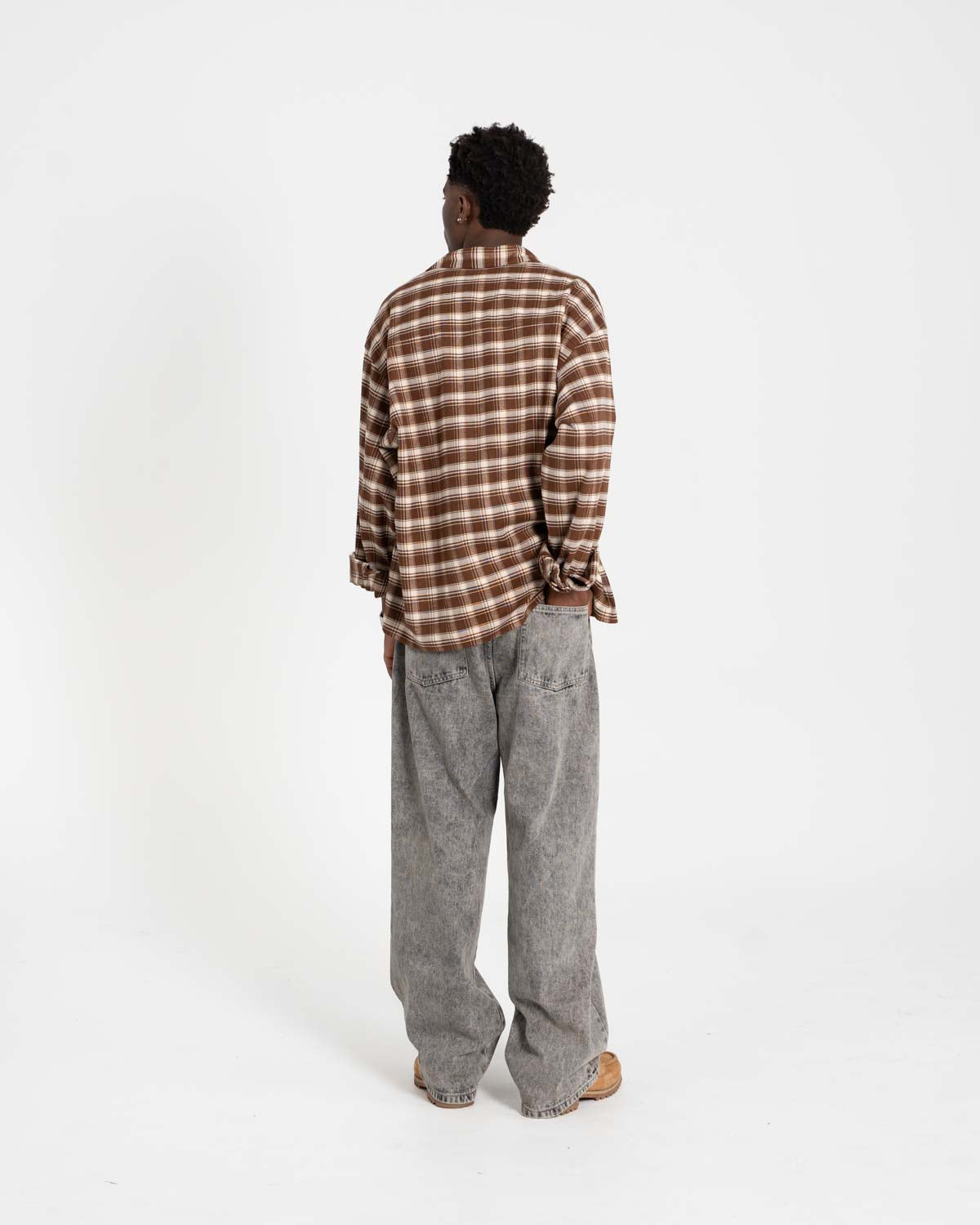 Baggy Denim Jeans Washed Grey