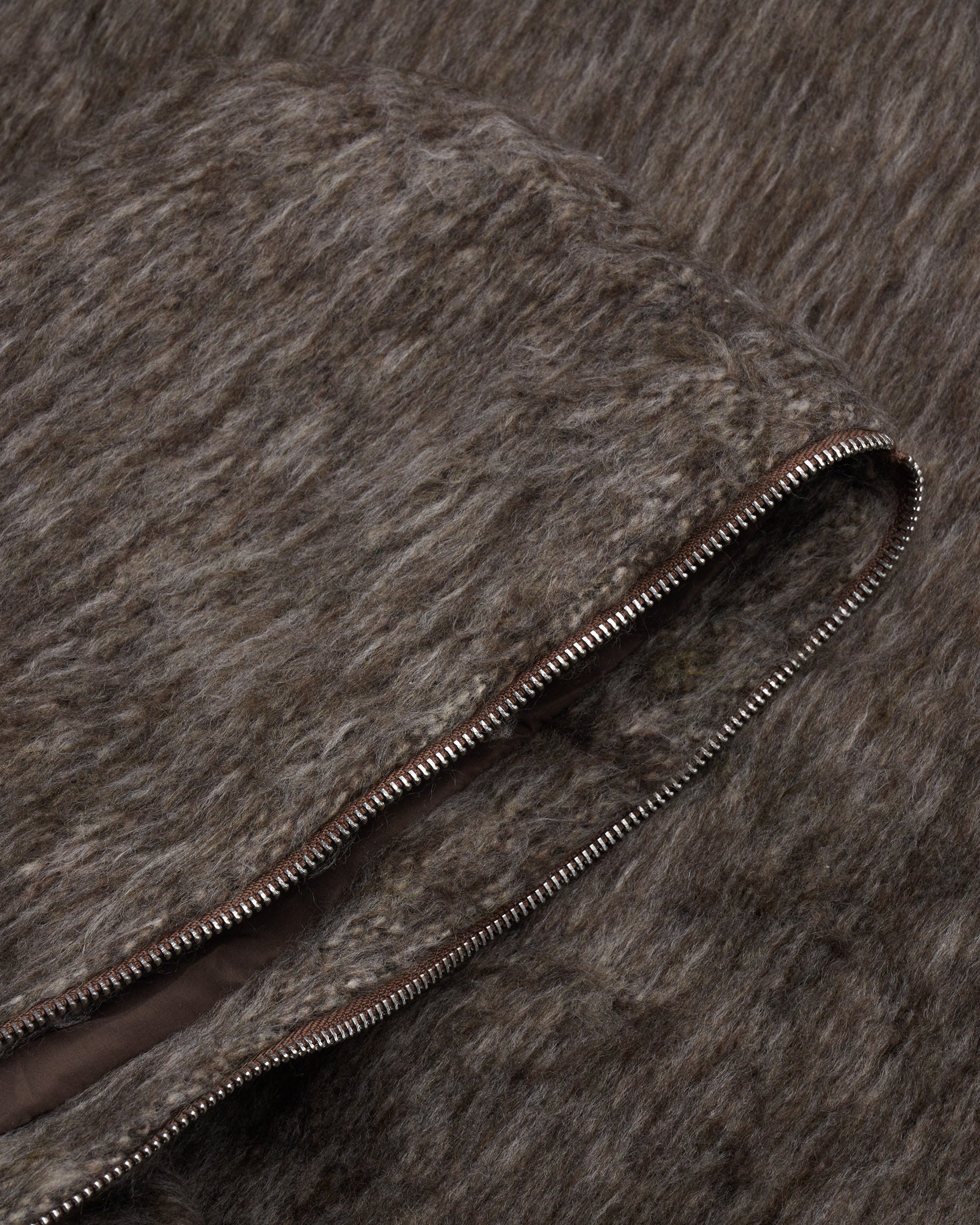Fuzzy Hoodie Brown