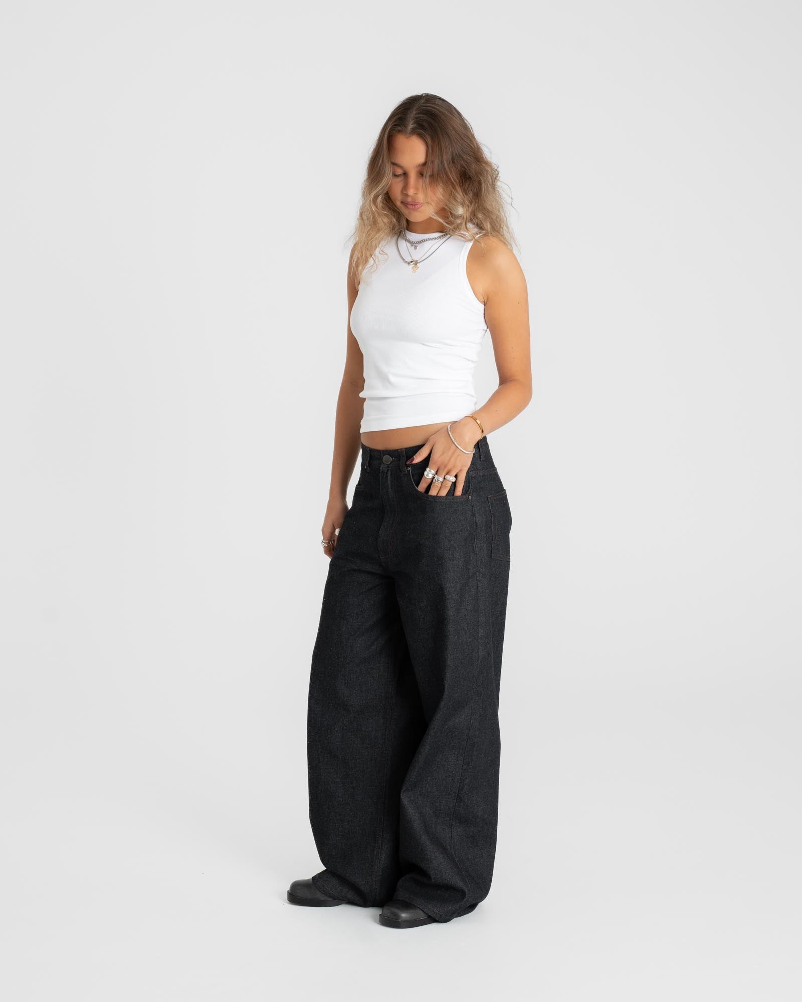 Baggy denim jeans Selvedge