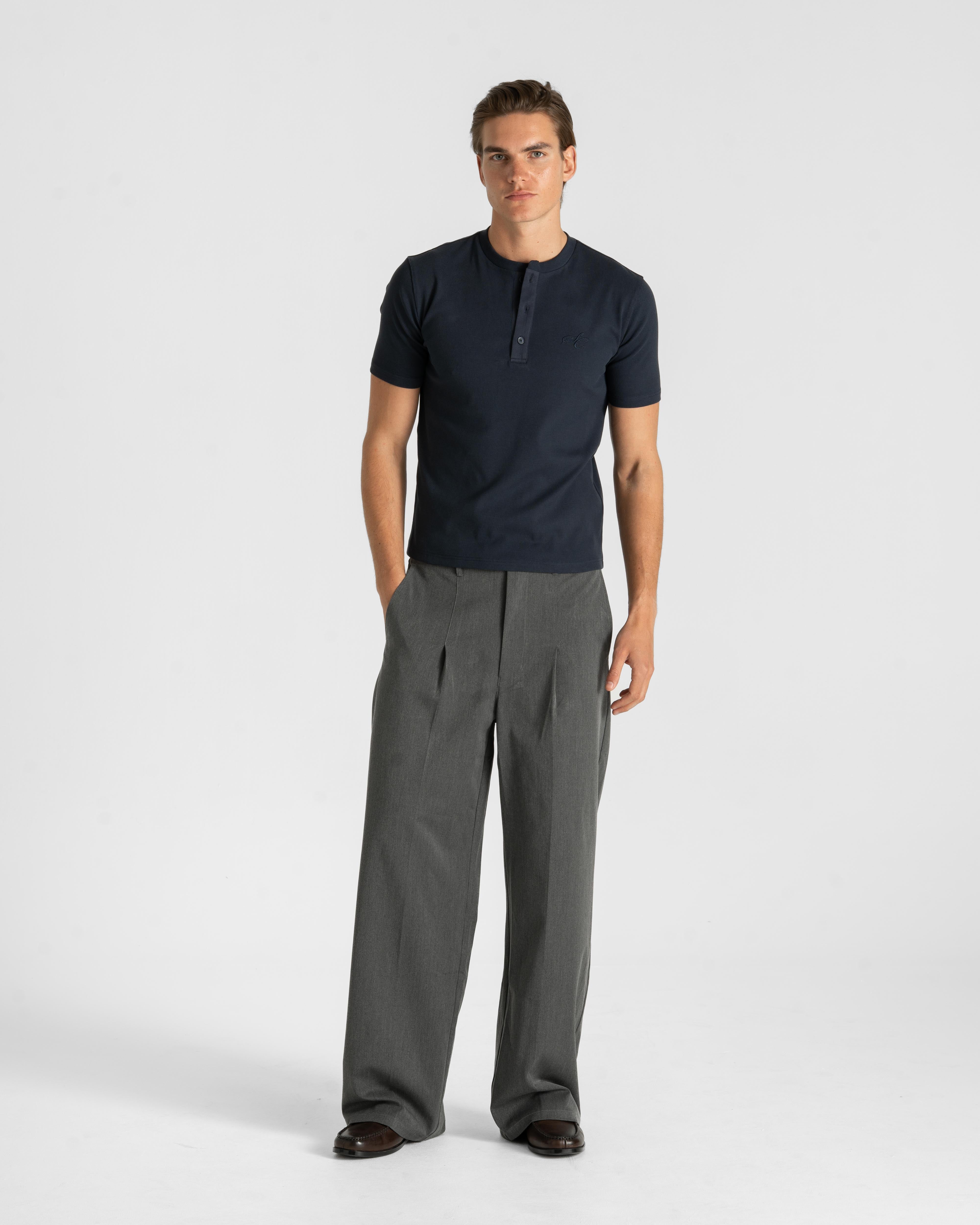 Henley Short Sleeve Navy