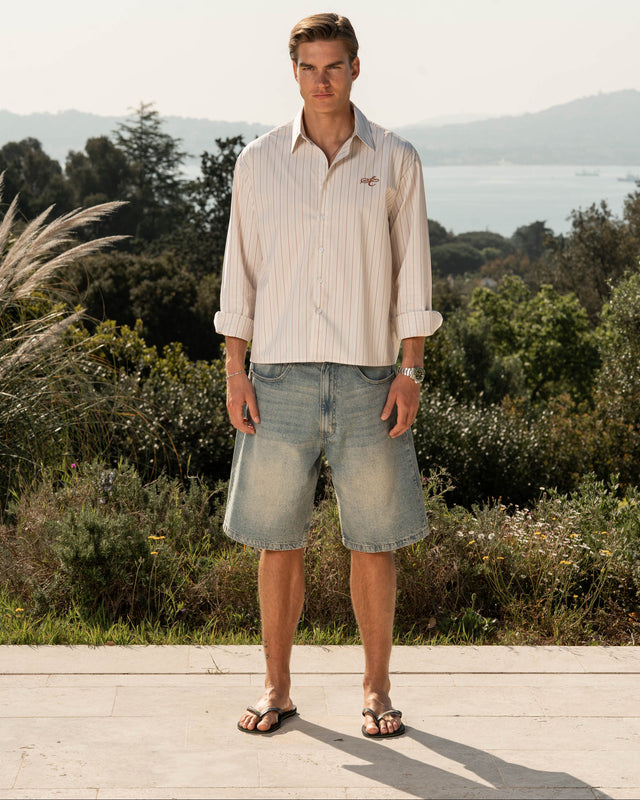 Jorts Light Blue Vintage Wash