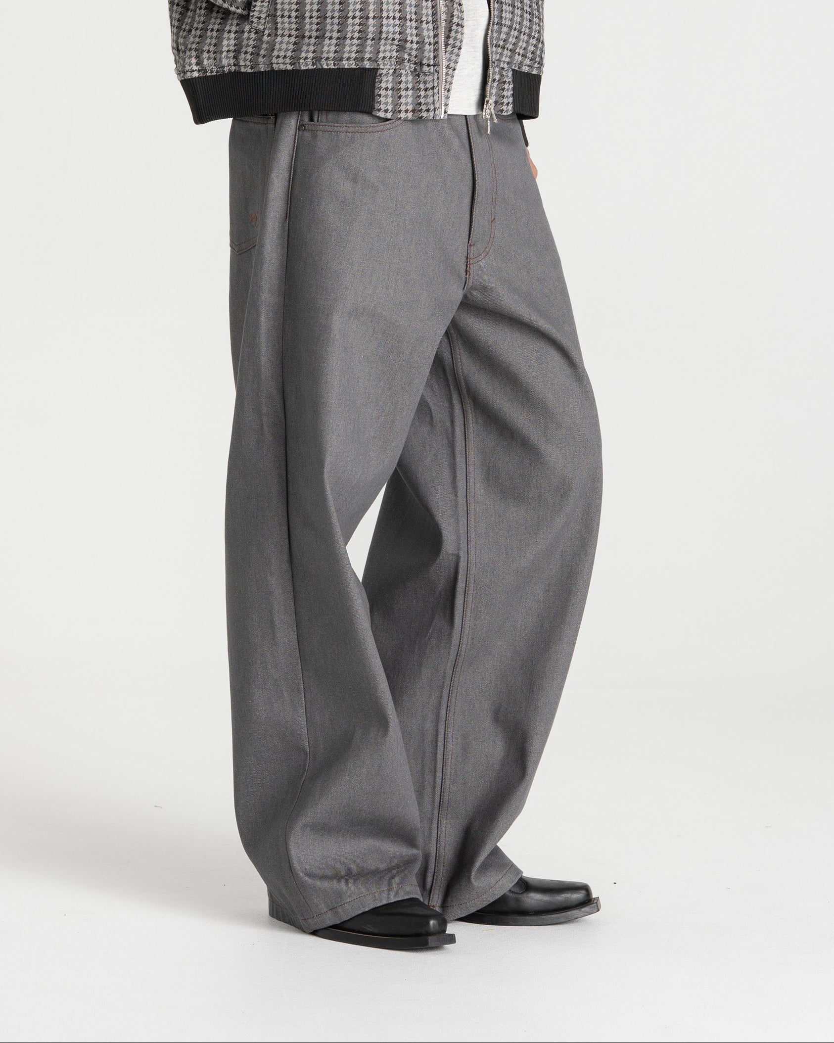 Extra baggy Denim Jeans Selvedge Grey