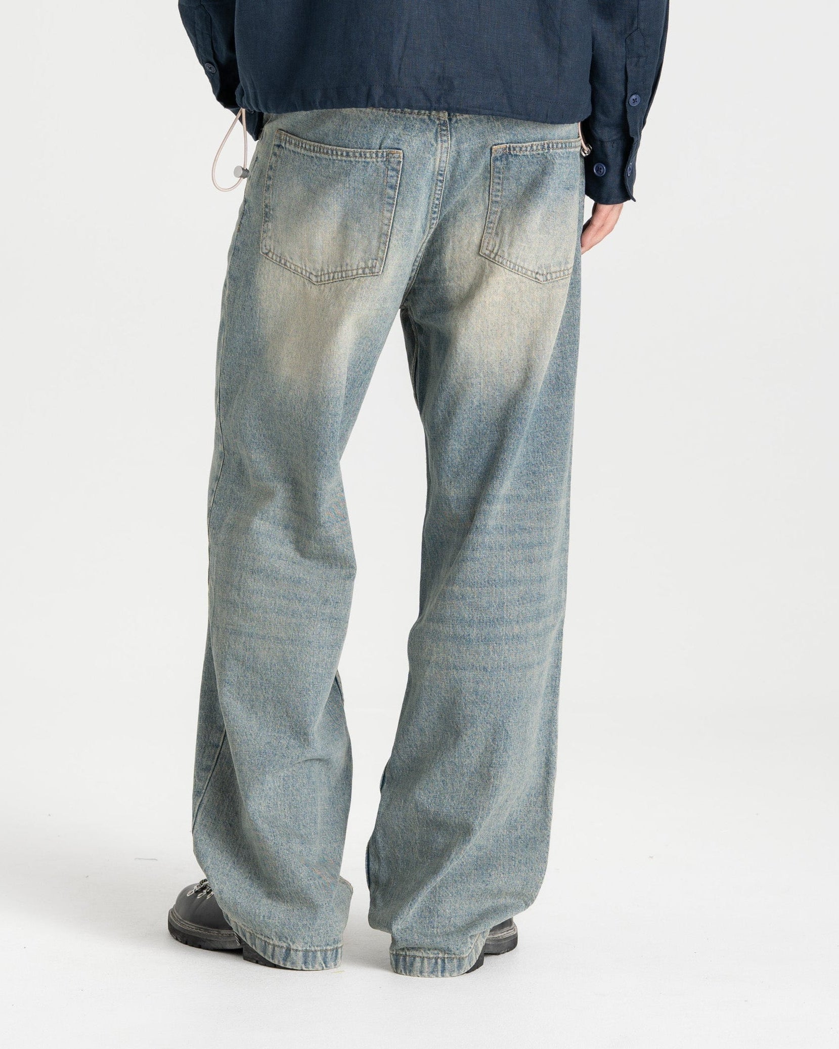 Baggy denim jeans light blue vintage wash