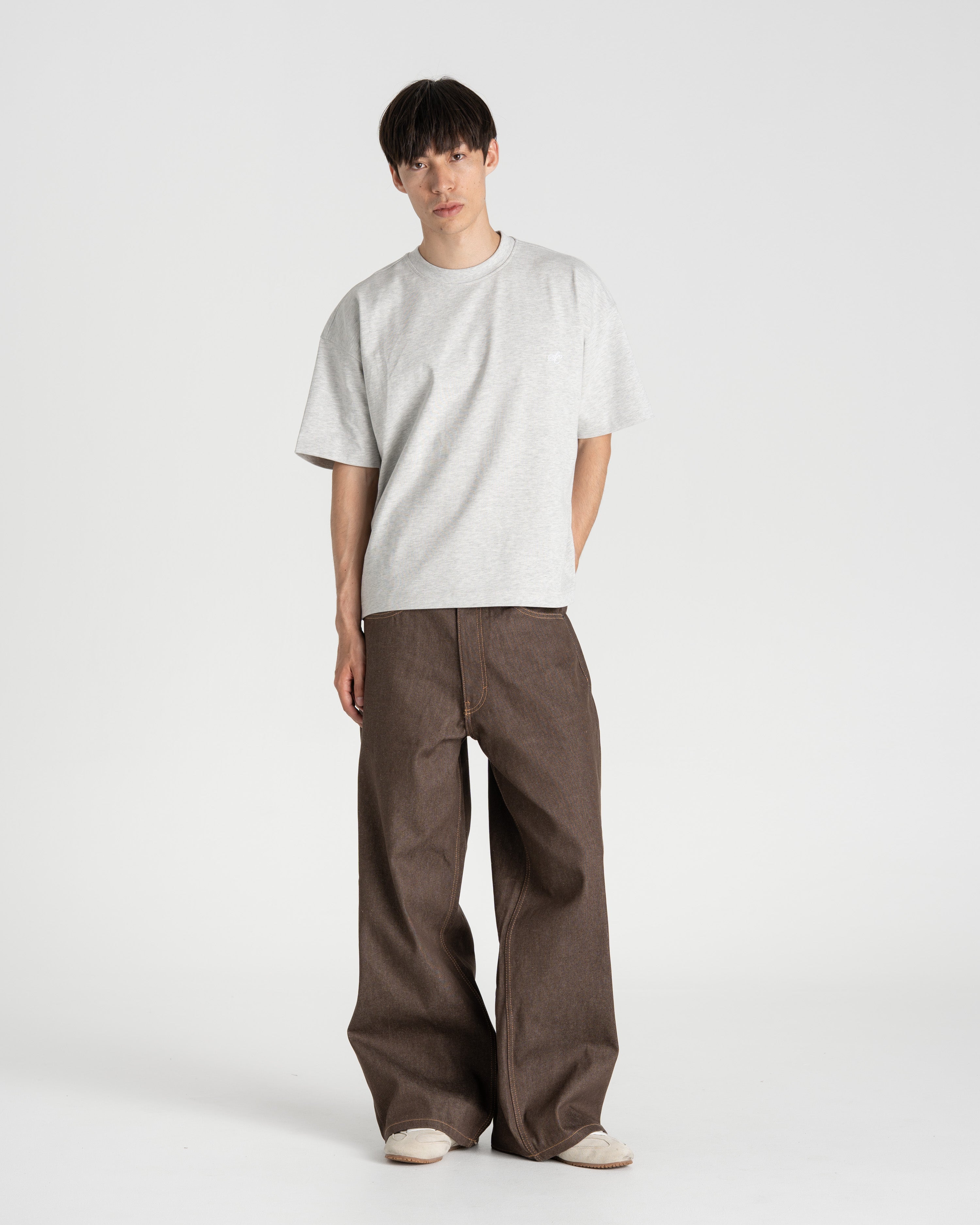 Extra baggy Denim Jeans Selvedge Brown