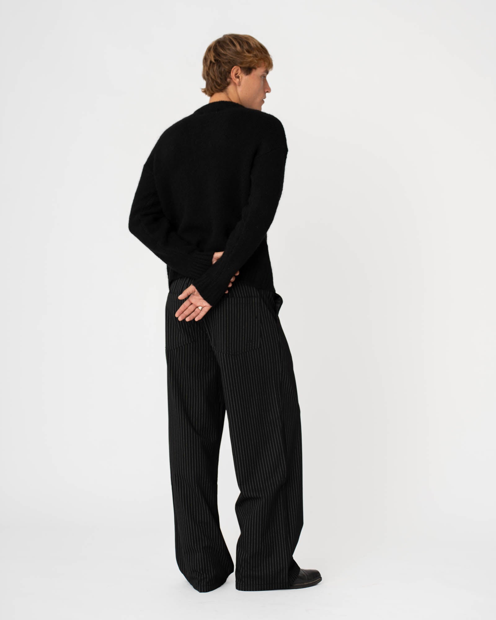 Alpaca Knitted Sweater Black