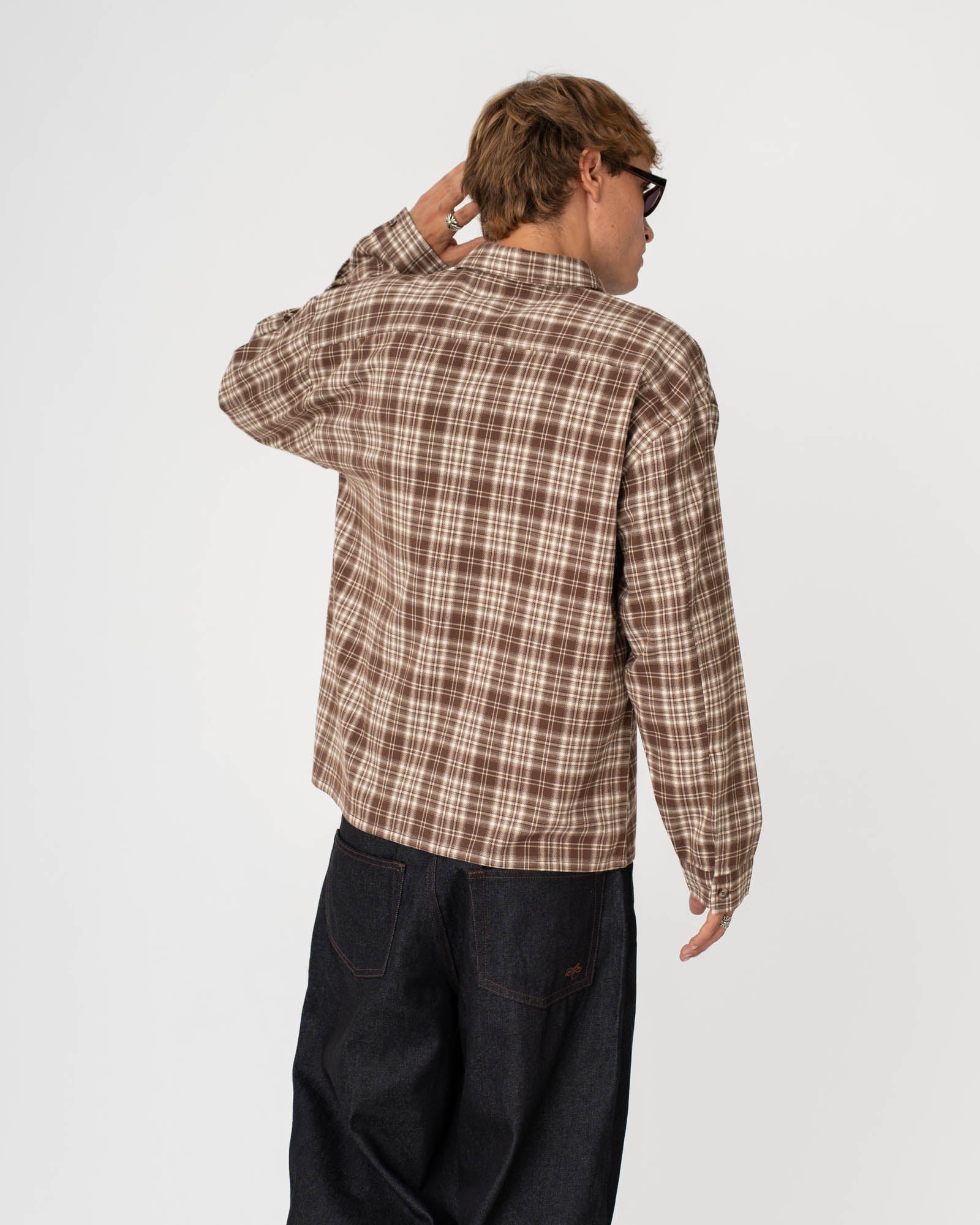 Checked Flannel shirt Brown