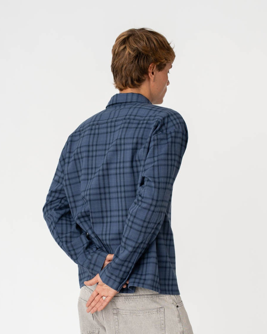Checked Flannel shirt Navy