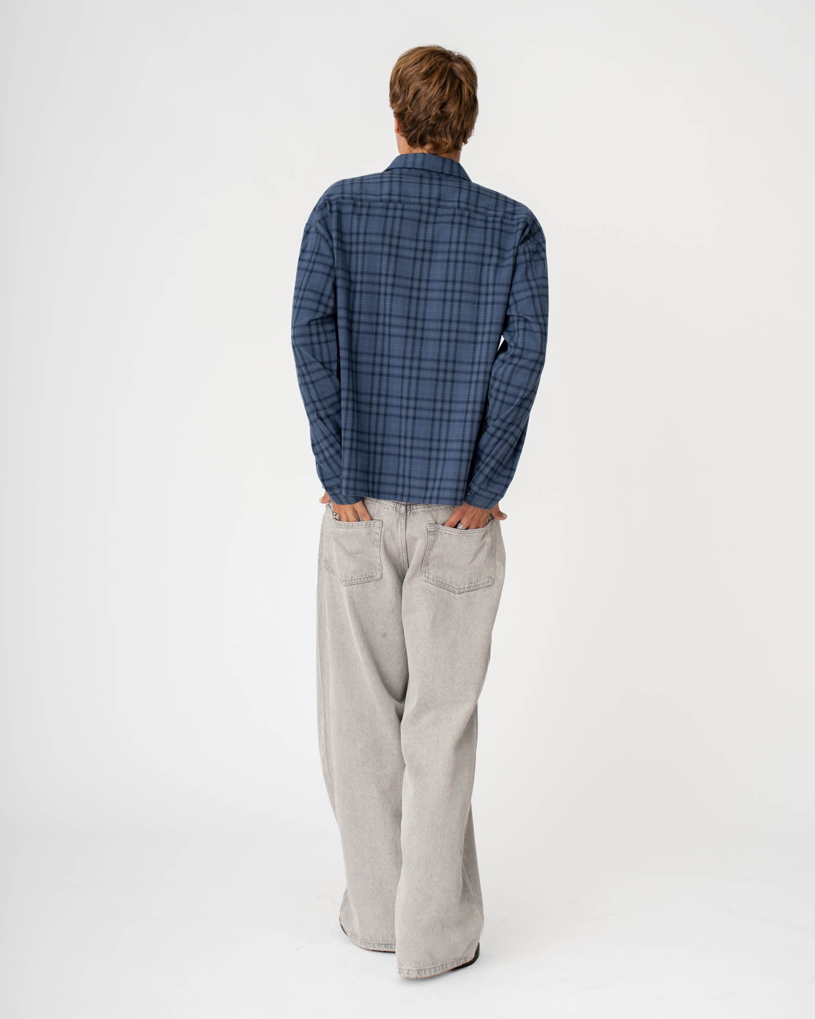 Checked Flannel shirt Navy