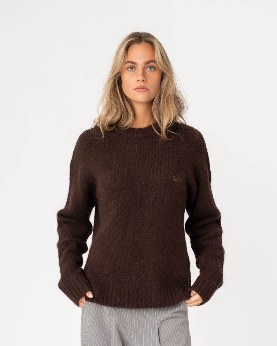 Alpaca Knitted Sweater Brown