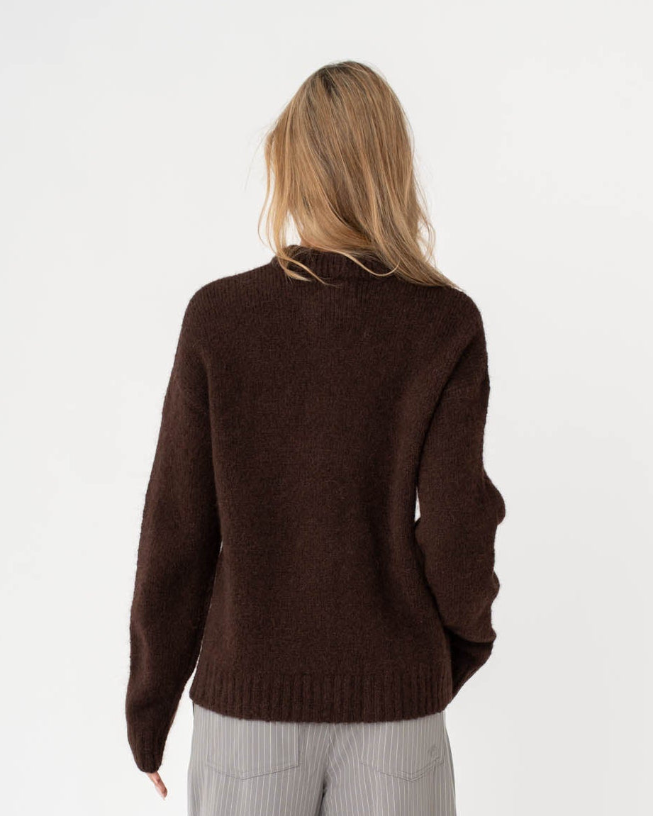 Alpaca Knitted Sweater Brown