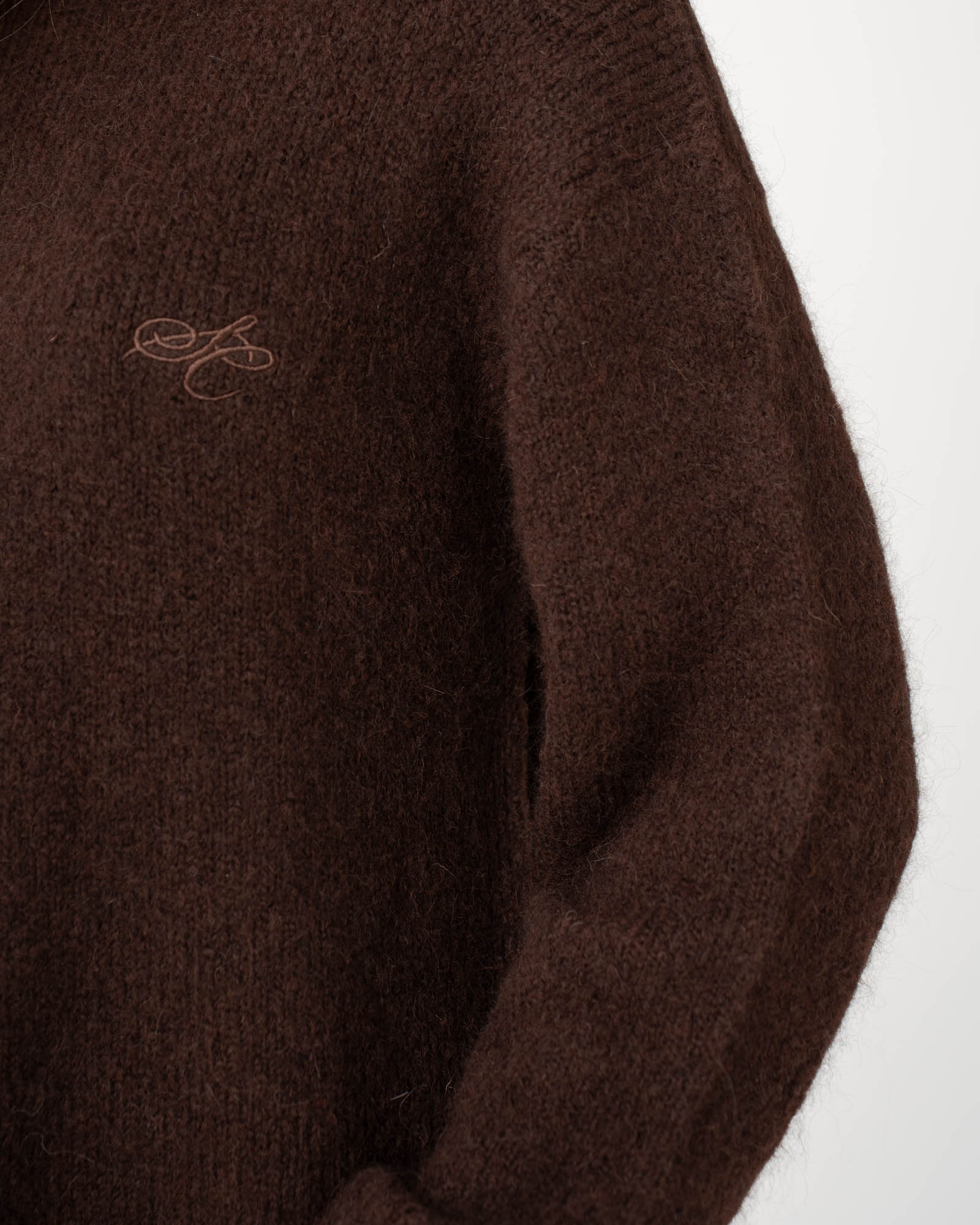 Alpaca Knitted Sweater Brown