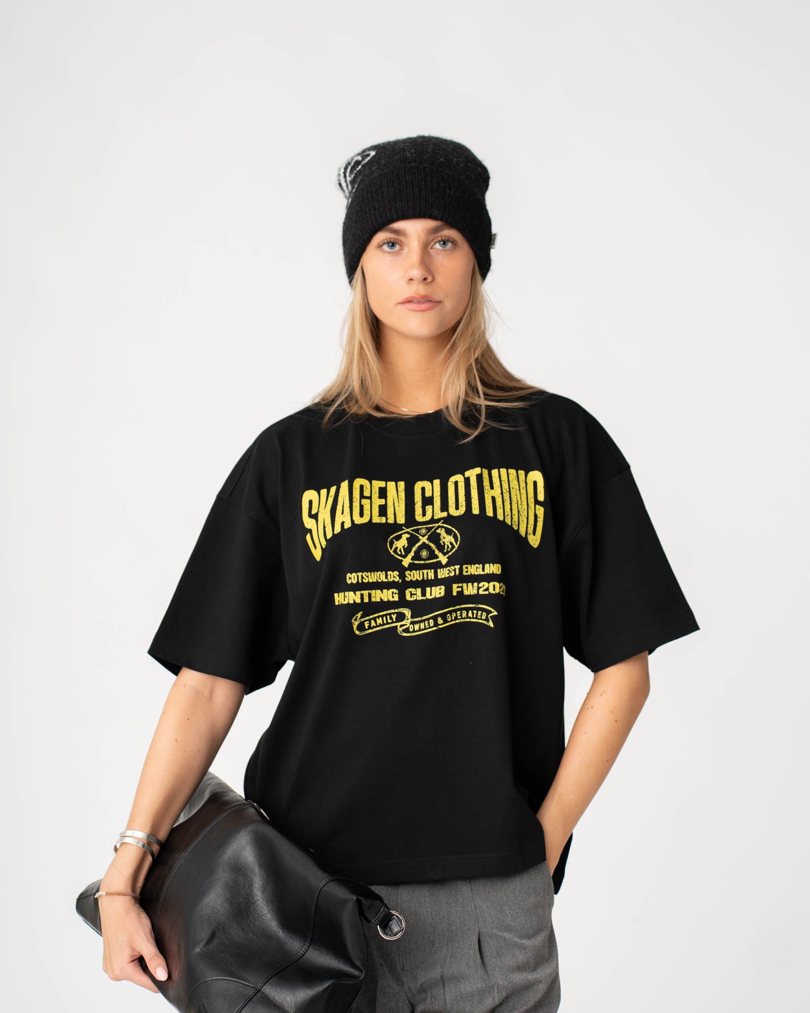 Graphic T-Shirt 'Vintage Hunter Club' Black