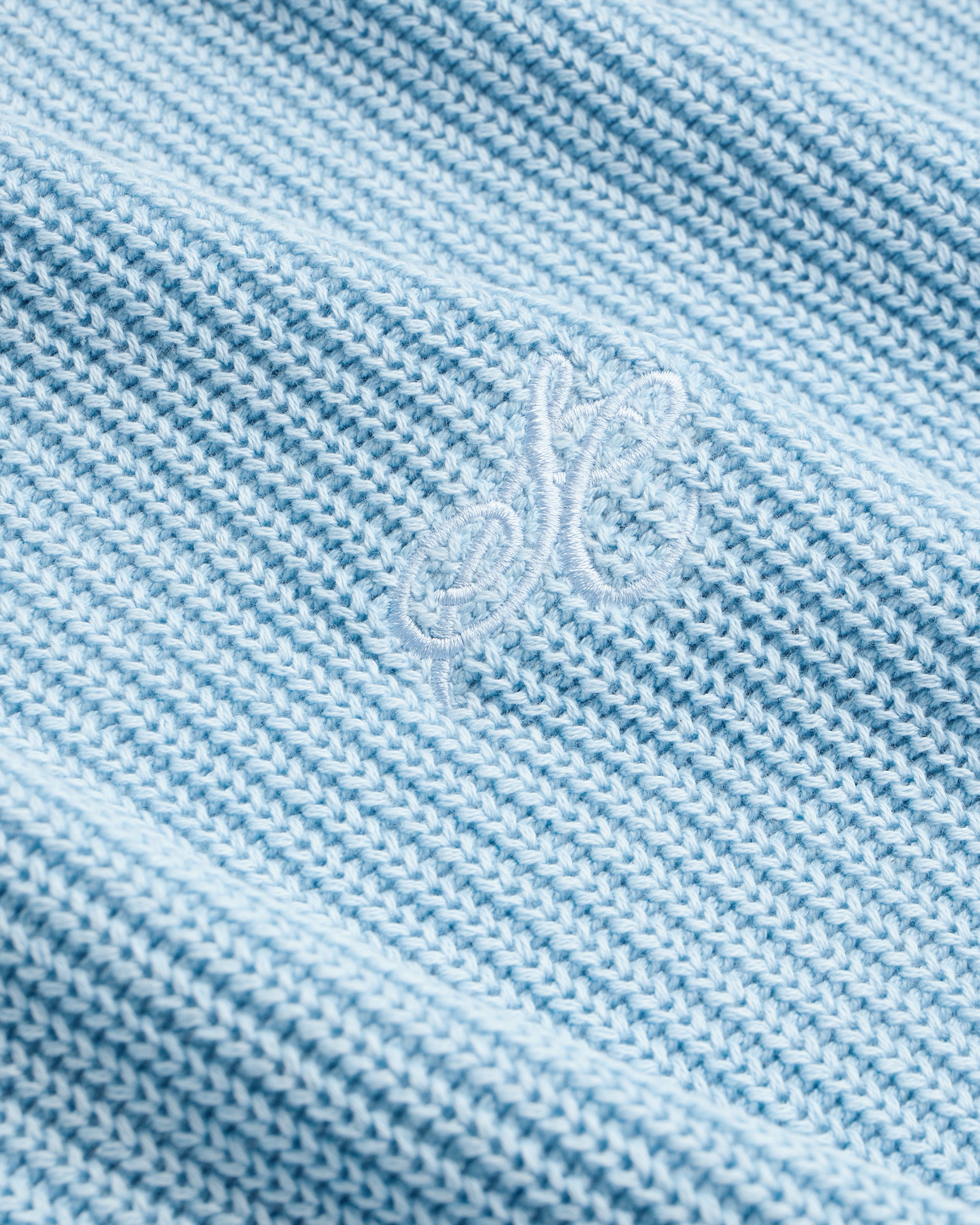 Knit Hoodie Washed Blue