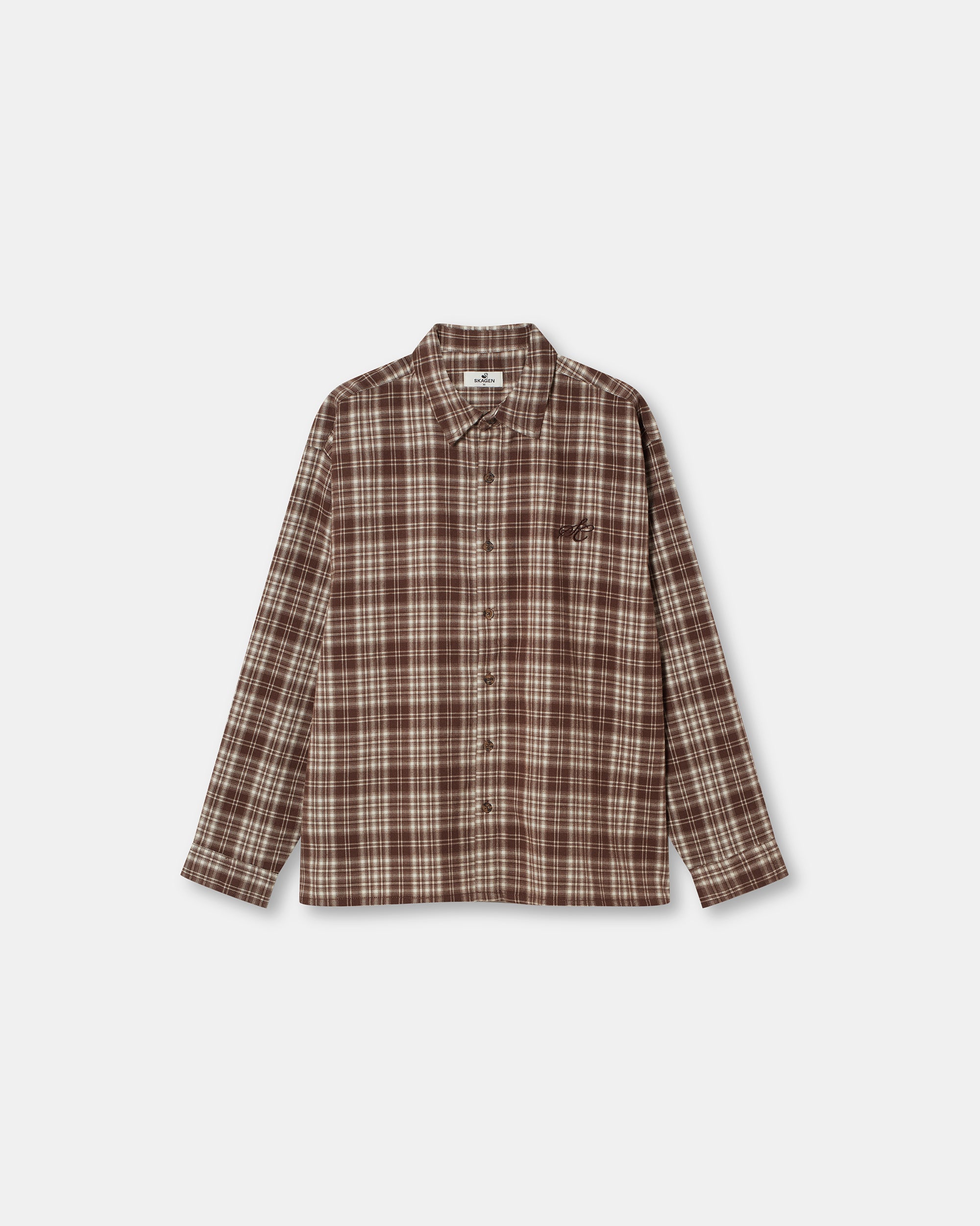 Checked Flannel shirt Brown
