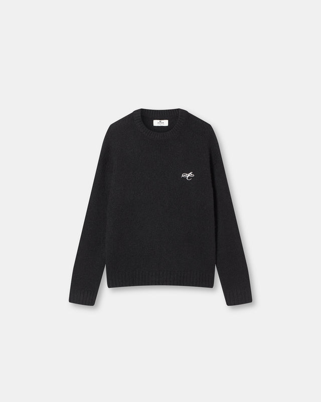 Alpaca Knitted Sweater Black
