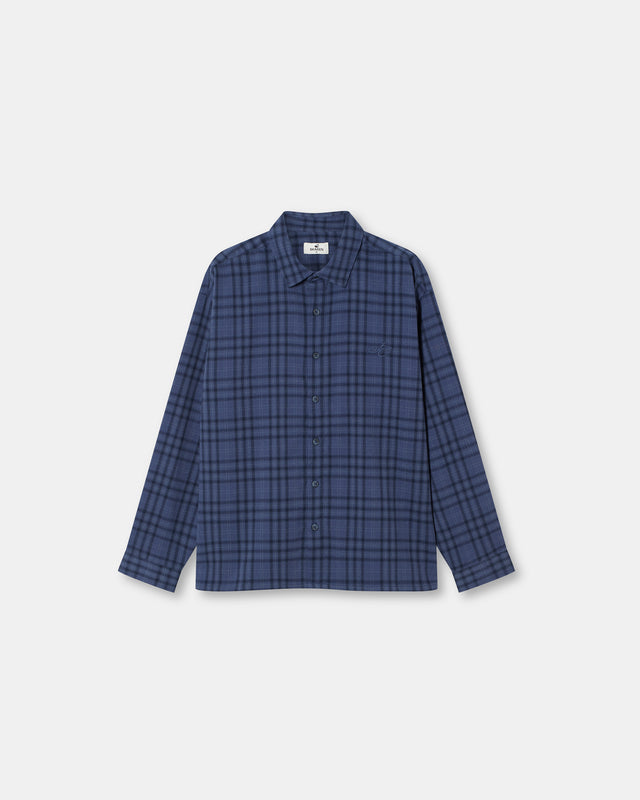 Checked Flannel shirt Navy