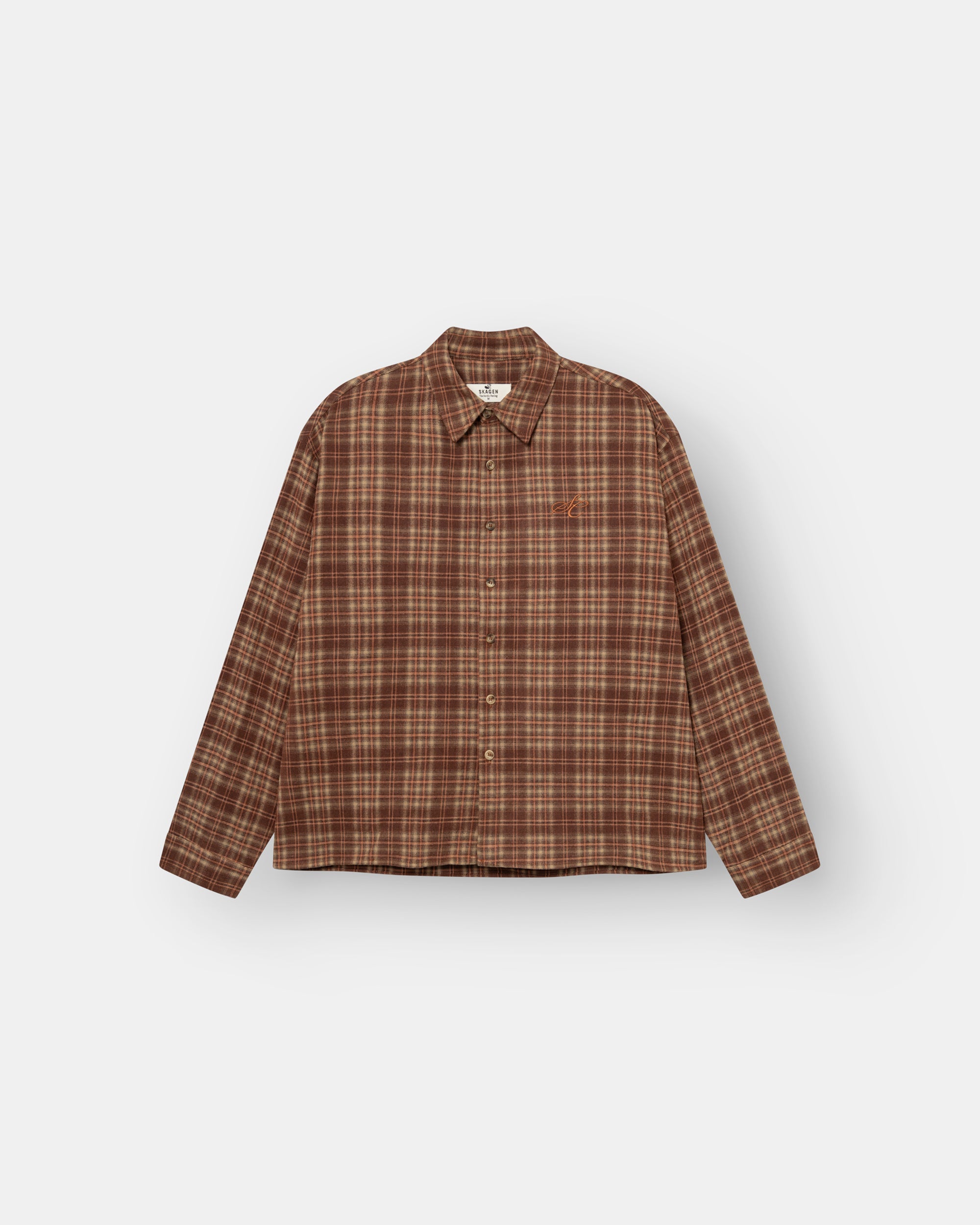 Checkered flannel shirt Bordeaux