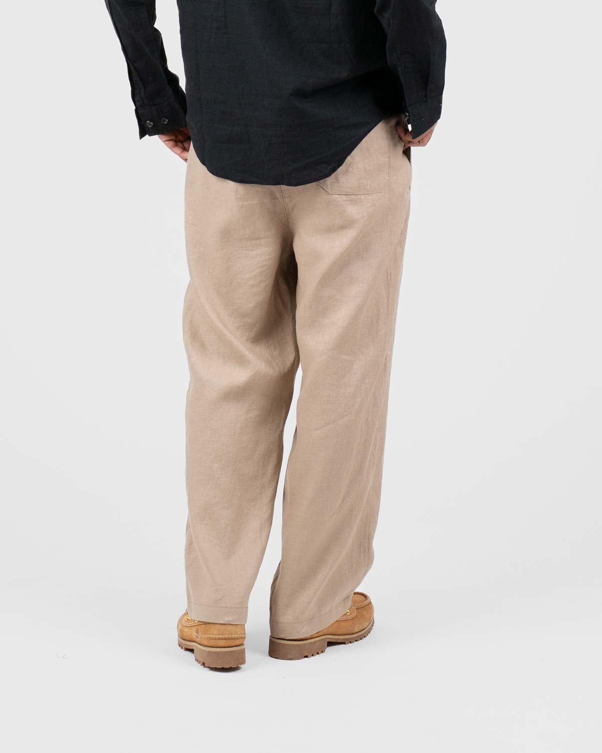 Baggy 100% hørbukser Mokka | Skagen - clothing.dk