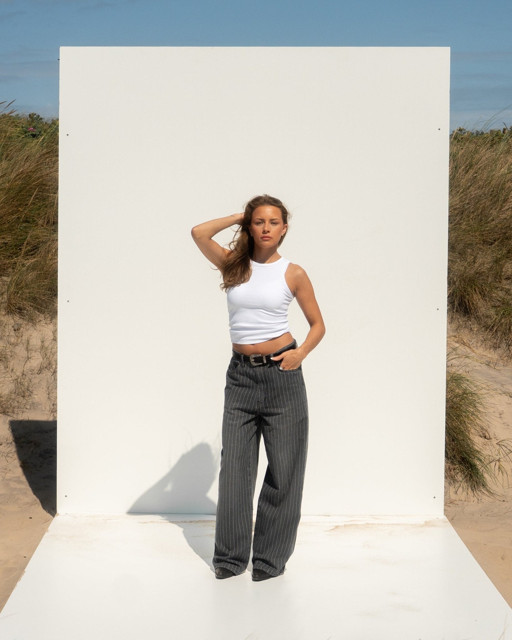 Baggy Denim Jeans Washed Pinstripe | Skagen - clothing.dk