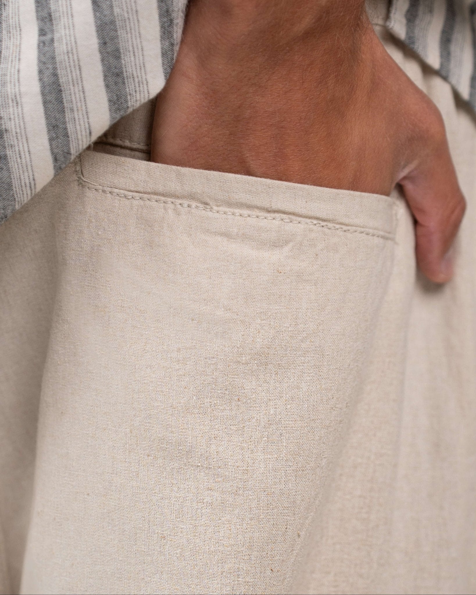 Baggy Hørbukser Beige | Skagen - clothing.dk