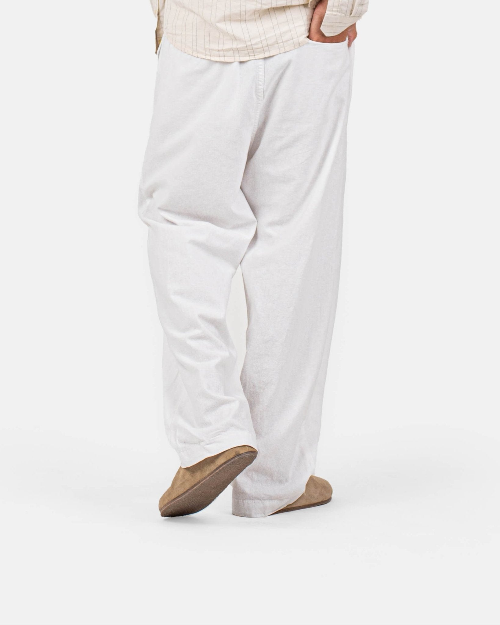 Baggy Hørbukser Hvid | Skagen - clothing.dk