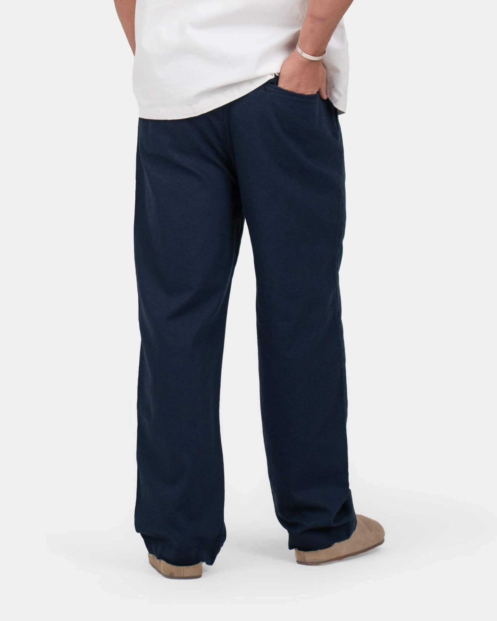 Baggy Hørbukser Navy | Skagen - clothing.dk