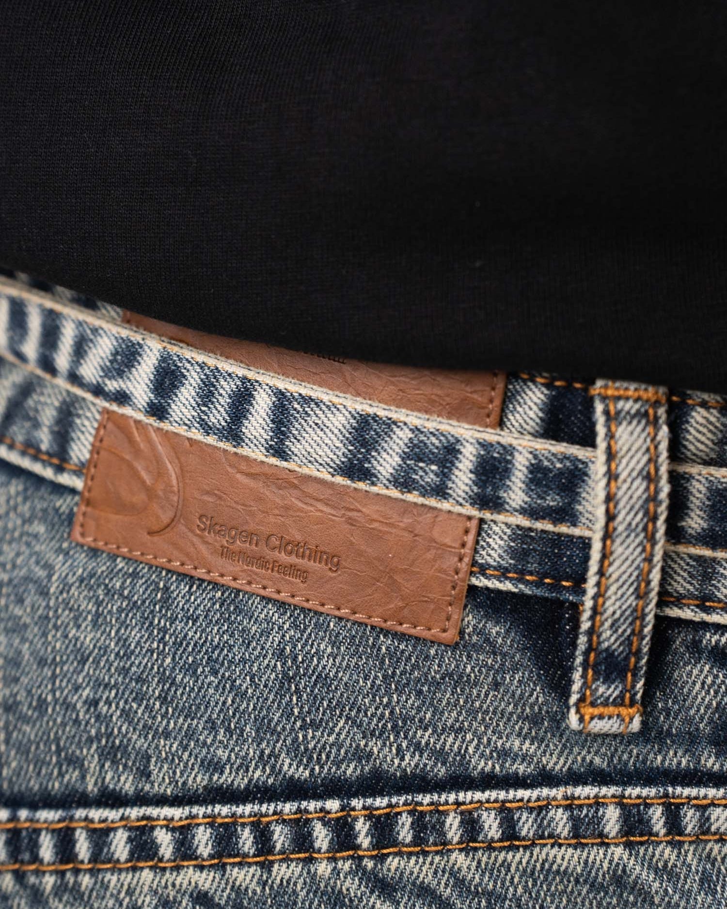 Belt Mid Blue Vintage Wash | Skagen - clothing.dk
