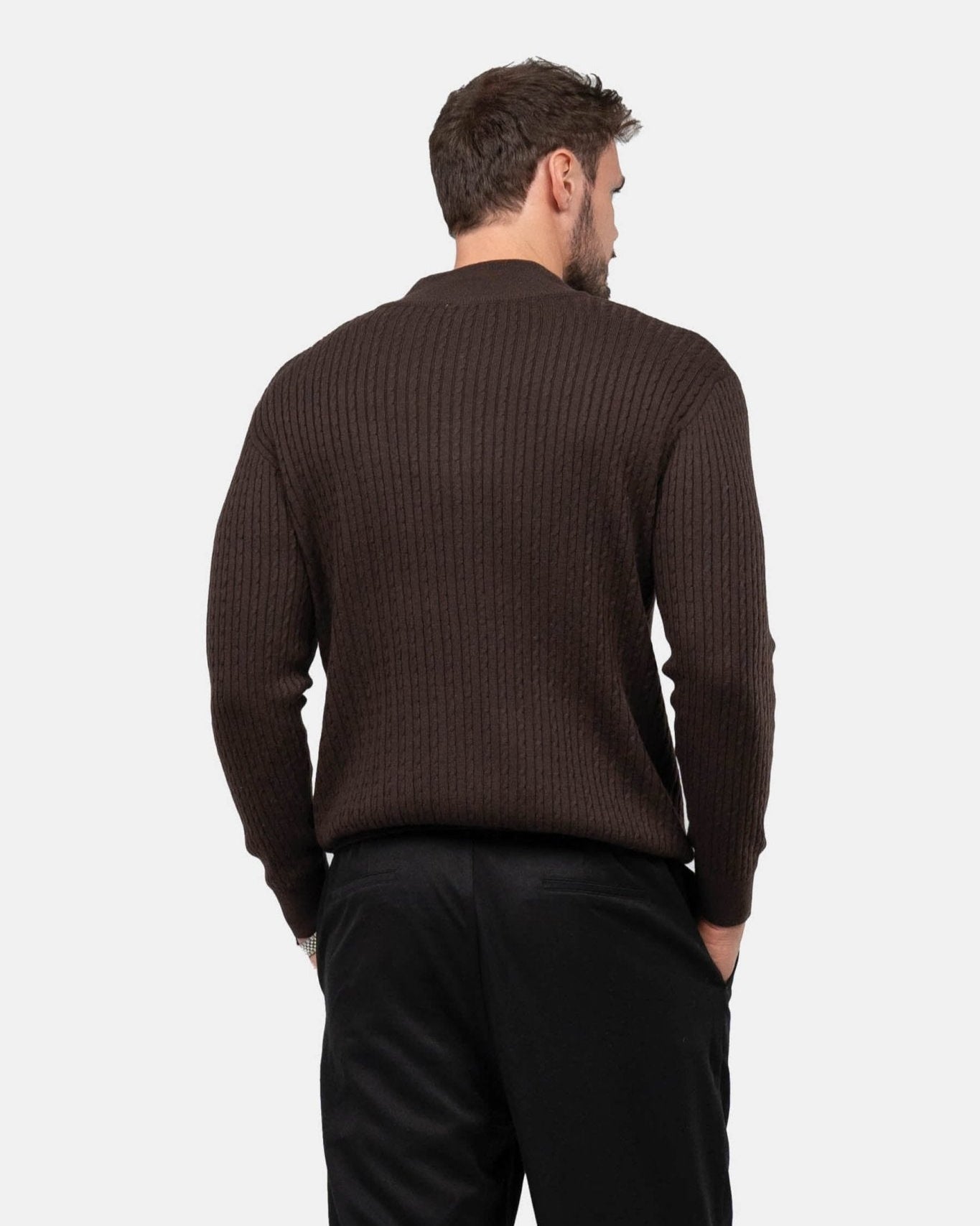 Half Zip Strik Brun | Skagen - clothing.dk