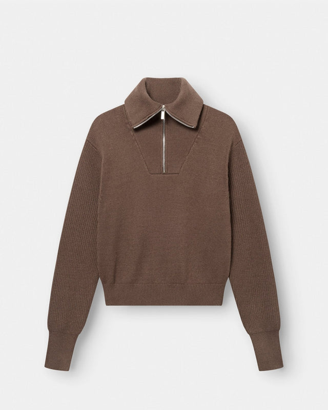 Half Zip Sweater Brun | Skagen - clothing.dk