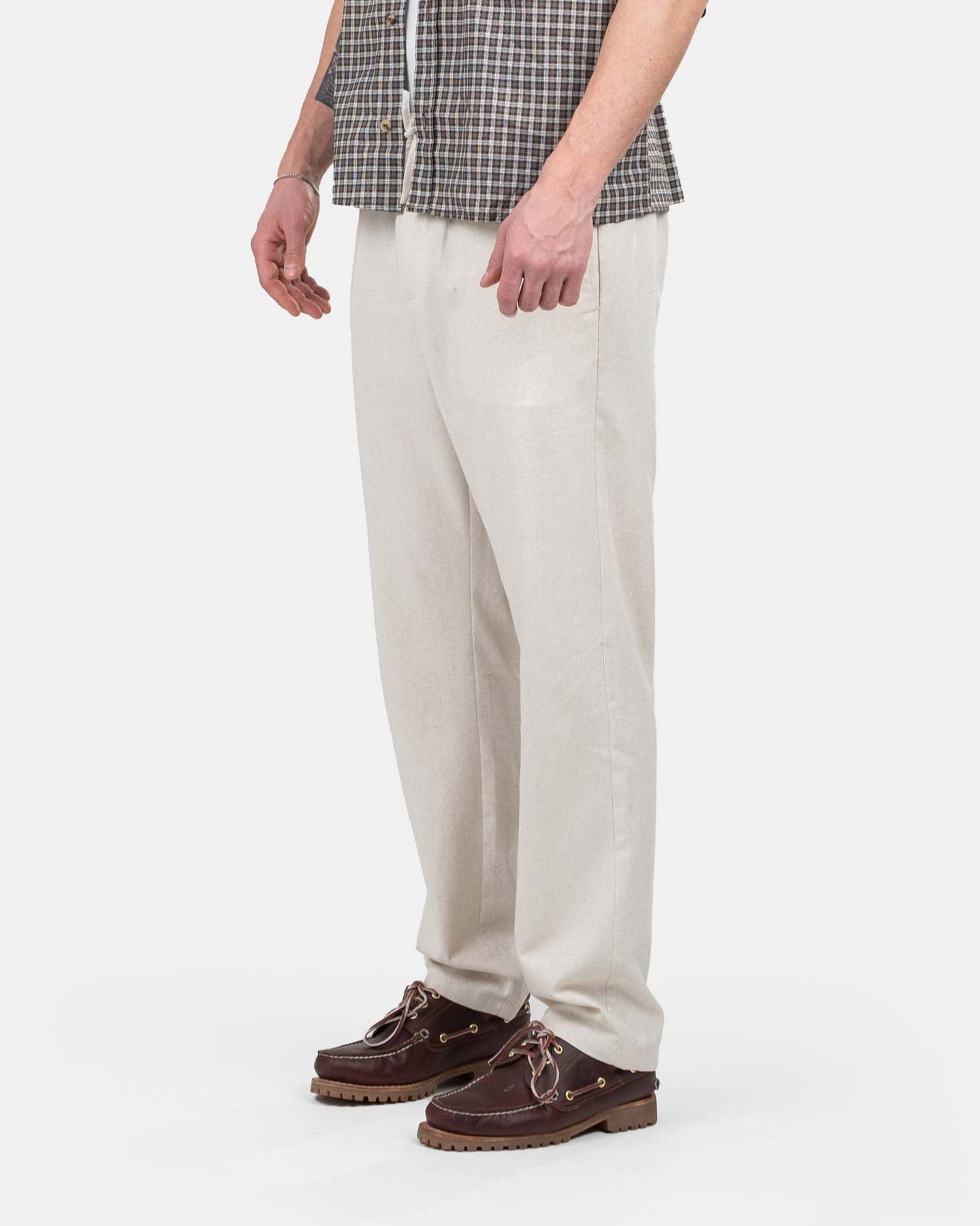 Heavyweight Hørbukser Beige | Skagen - clothing.dk