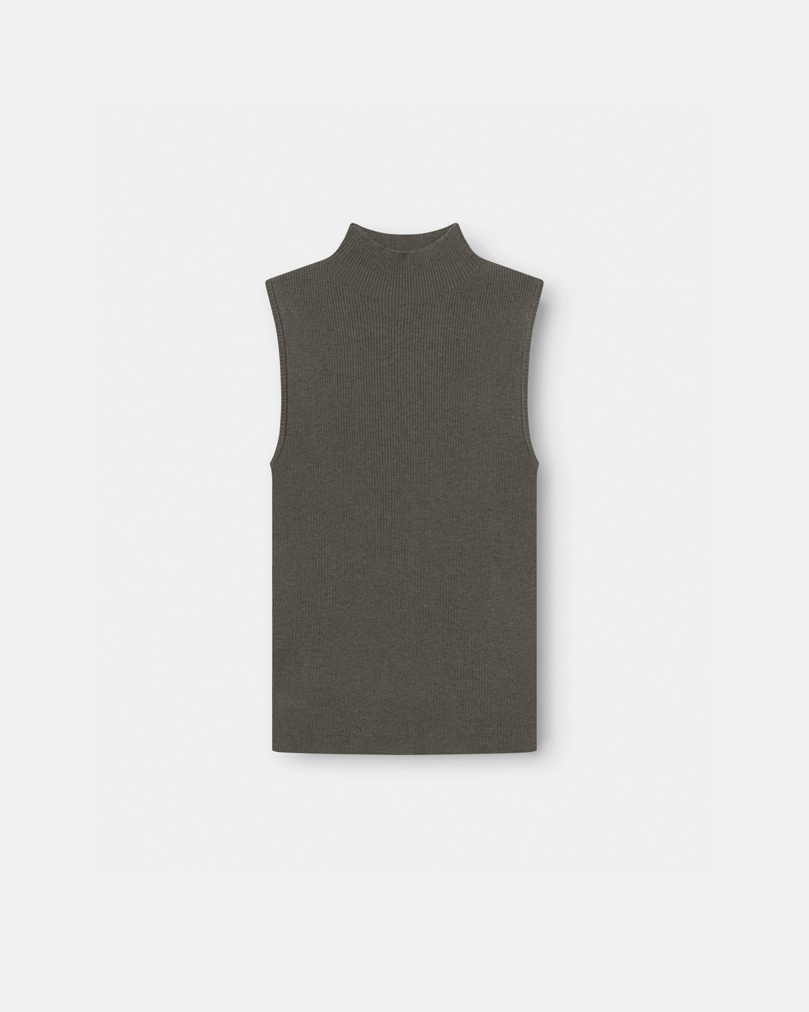 Highneck knitted Top Grå | Skagen - clothing.dk